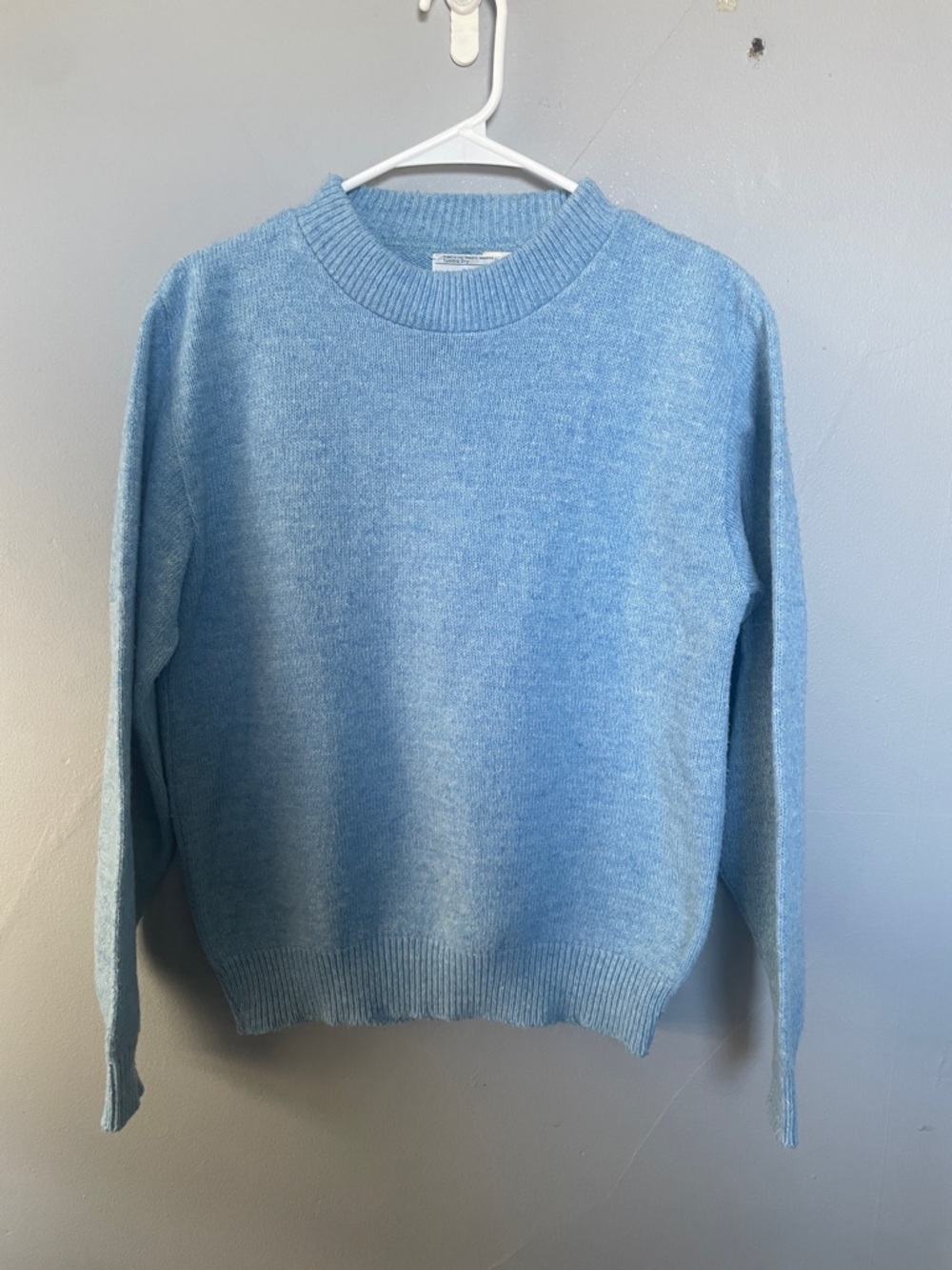 Vintage JCPenney Made In The USA light blue acrylic blend prep old money sweater